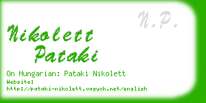 nikolett pataki business card